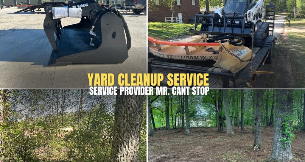 From clutter to beauty – witness the magic of Mr. Can't Stop's expert yard cleanup services.