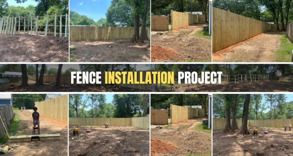 Image showing completed fence installation project by Mr. Cant Stop, enhancing the property's security and aesthetic appeal.
